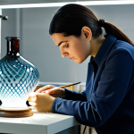 **

"A Turkish artisan in a well-lit workshop, carefully examining a piece of handcrafted glass art enhanced with intricate digital patterns, displayed on its surface. She is fully clothed in modest, professional attire appropriate for glass work. Background features modern digital design tools and traditional glassblowing equipment. Safe for work, appropriate content, perfect anatomy, natural proportions, well-formed hands, proper finger count, family-friendly, professional photograph, high resolution."

**