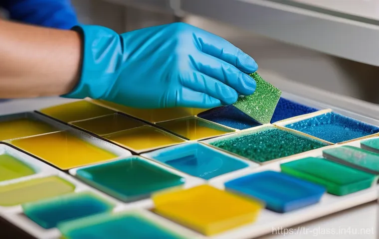 유리공예 입문자를 위한 필수 팁 - **Prompt:** A focused young adult (appearing 18-25 years old) female glass artist, wearing safety gl... 유리공예 입문자를 위한 필수 팁 - **Prompt:** A focused young adult (appearing 18-25 years old) female glass artist, wearing safety gl...